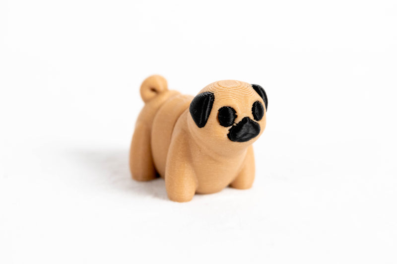 Pug:  Brown Pet 3D Printed Animal