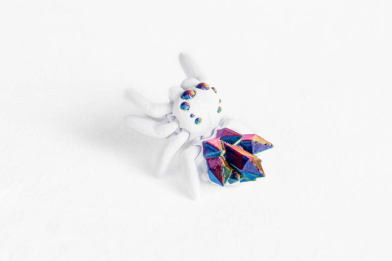 Gem Spider : White Arthropod 3D Printed Animal