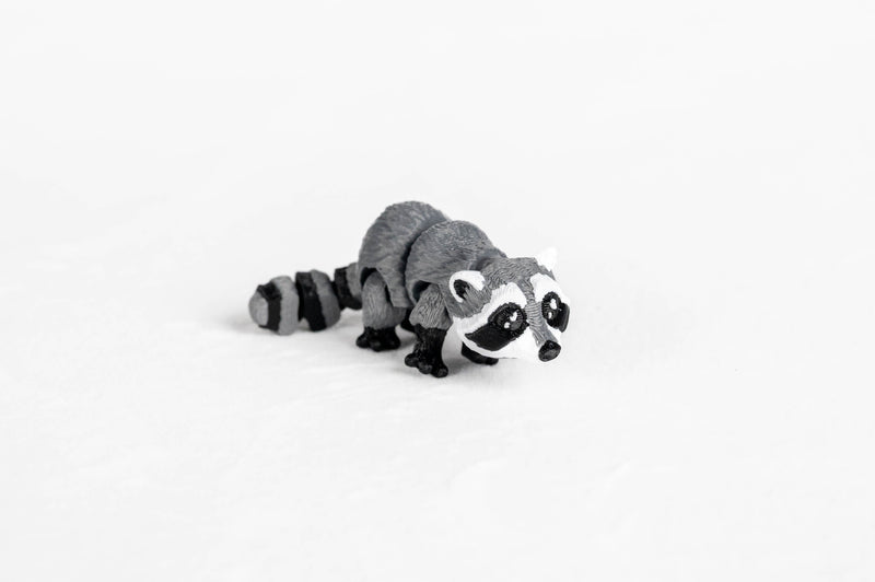 Raccoon : Silver Gray Trash Panda Forest Mamal 3D Printed Animal