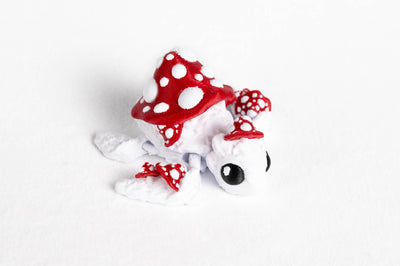Mushroom Turtle : White Red Reptile Lizard 3D Printed Animal