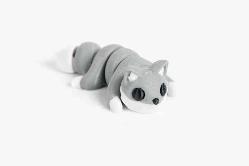 Silver Fox : Woodland Forest 3D Printed Animal