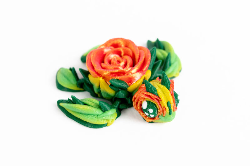 Rose Turtle : Red Reptile Lizard 3D Printed Animal