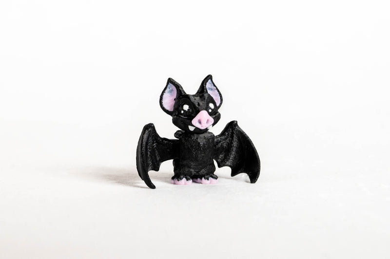 Bat : Black Mammal Flying 3D Printed Animal
