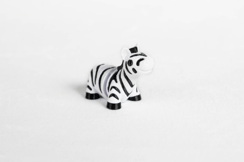 Zebra : Black White Horse 3D Printed Animal