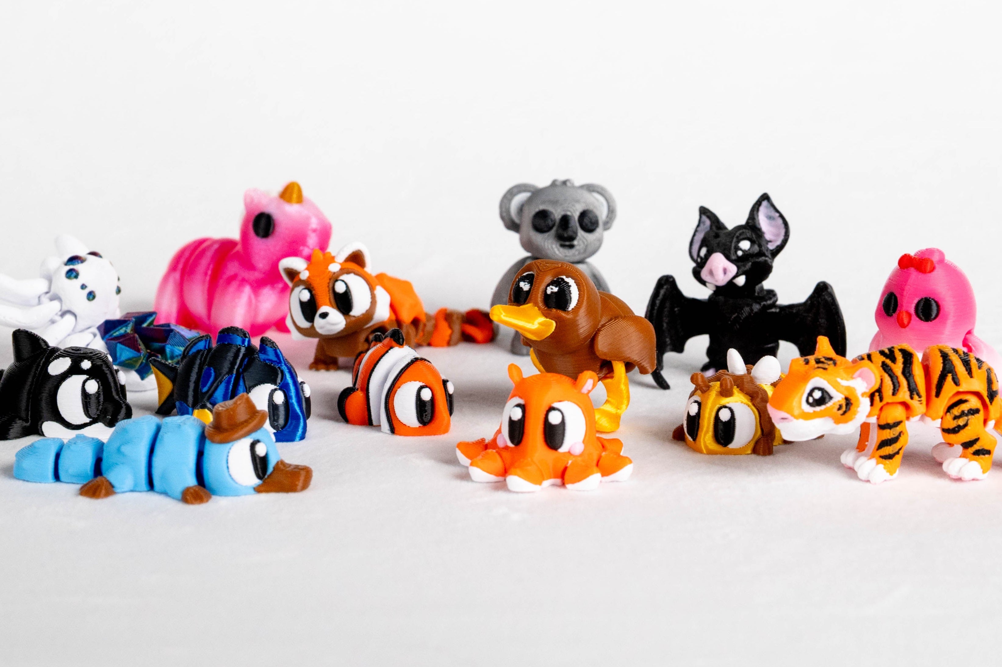 Fiddlies, 3D Printed Animals