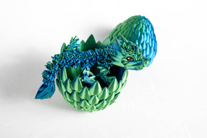 Blue & Green / Small baby in a dragon egg