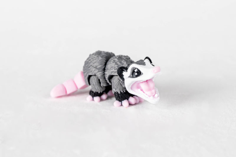 Opossum : Silver Mamal 3D Printed Animal