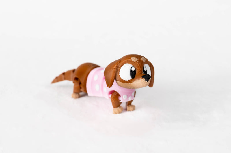 Sausage Dog : Dachshund Wiener Dog Brown Pet 3D Printed Animal