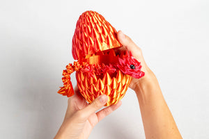Red & Gold / Small baby in a dragon egg