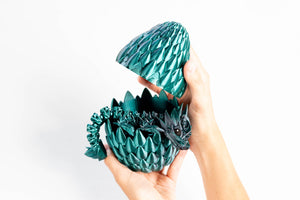 Black & Green / Small baby in a dragon egg