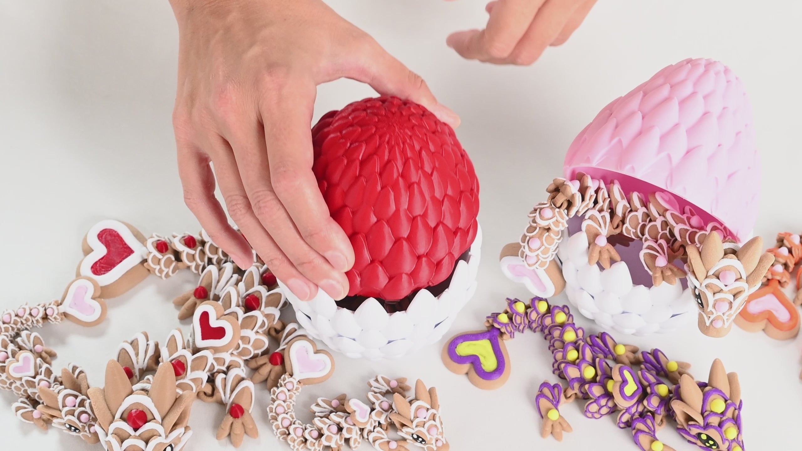 Load video: Heart Cookie Dragon Baby crafted in New Zealand by Turtle Creations